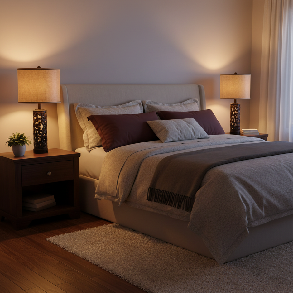 Set of 2 Modern Ceramic Table Lamps with USB/USB-C Charging Ports – 28