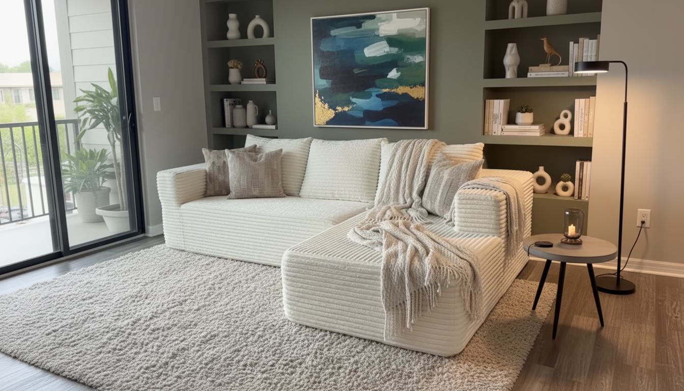 Modern L-Shaped Sectional Sofa with Chaise