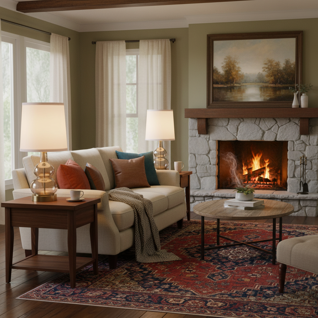 Set of 2 Modern Glass Gourd Table Lamps with White Fabric Shade – 17.5