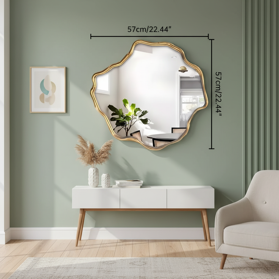 Irregular Gold Wall Mirror – 22