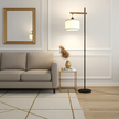Modern Floor Lamp with Linen Shade and Foot Switch – 61