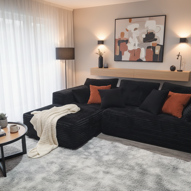 Modern L-Shaped Sectional Sofa with Chaise