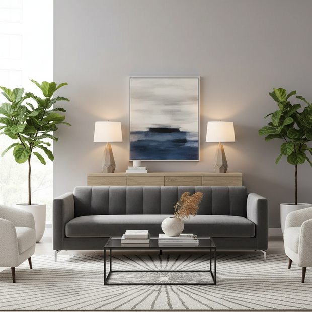 Set of 2 Wooden Table Lamps – Modern Bedside Lighting (26”)