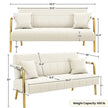 Modern Velvet Loveseat Sofa with Gold Legs