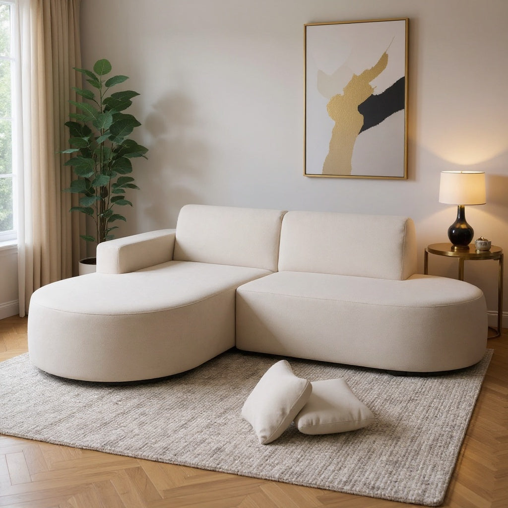 Modern L-Shaped Sectional Sofa with Chaise Lounge – Deep Seat, Multiple Colors