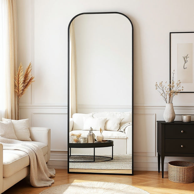 71"x28" Large Floor Standing & Wall Mountable Full Body Mirror with Sturdy Aluminum Frame