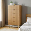 48-Inch Tall 5-Drawer Wooden Dresser with Metal Legs