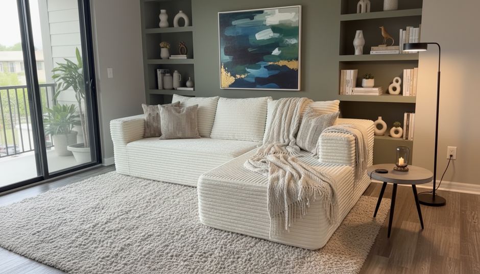 Modern L-Shaped Sectional Sofa with Chaise