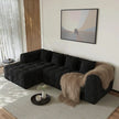 Modern Modular Sectional Sofa with Chaise – White & Black | Left & Right Configurations