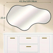 Modern Irregular Wall Mirror – Black Frame