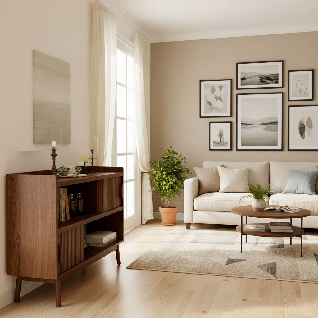 Modern Storage Cabinet with Sliding Doors – Black or Walnut