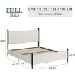 Modern Upholstered Platform Bed with Vertical Channel Headboard