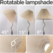 Elegant Floor Lamp with Rotatable Pleated Lampshade