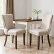 Velvet Dining Chairs with Button-Tufted Back, Solid Wood Legs – Set of 2