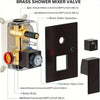 Modern Rainfall Shower System with Handheld – Wall Mounted Set, Matte Black / Brushed Nickel