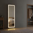 LED Full Length Mirror with 3-Color Dimmable Lights – Wall Mounted / Standing – 60