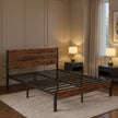 Rustic Wooden Bed Frame with Headboard – Queen Size