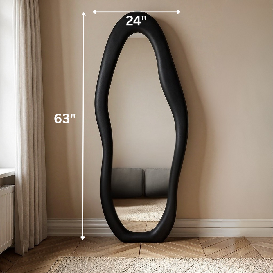 Wavy Full Length Floor Mirror 63