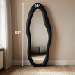 Wavy Full Length Floor Mirror 63