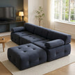 Modern Modular Velvet Sectional Sofa – U-Shaped, No Assembly Required