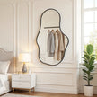 Modern Irregular Wall Mirror – Black Frame