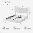 Modern Upholstered Platform Bed with Wingback Headboard