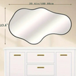 Modern Irregular Wall Mirror – Black Frame
