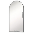 Arched Full-Length Floor Mirror with Metal Frame and Stand, Sizes 78