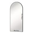 Arched Full-Length Floor Mirror with Metal Frame and Stand, Sizes 78
