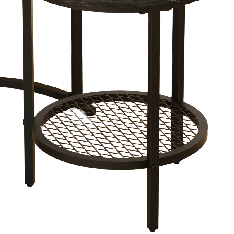 Modern Nesting Coffee Table Set of 2 – Black or Gold Frame