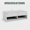 Modern Coffee Table with Storage Drawers, 43