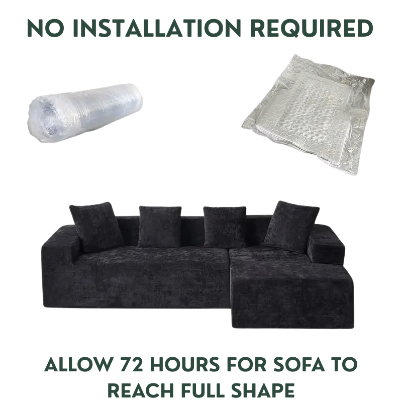 Modern Sectional Sofa with Deep Seats – Multiple Colors