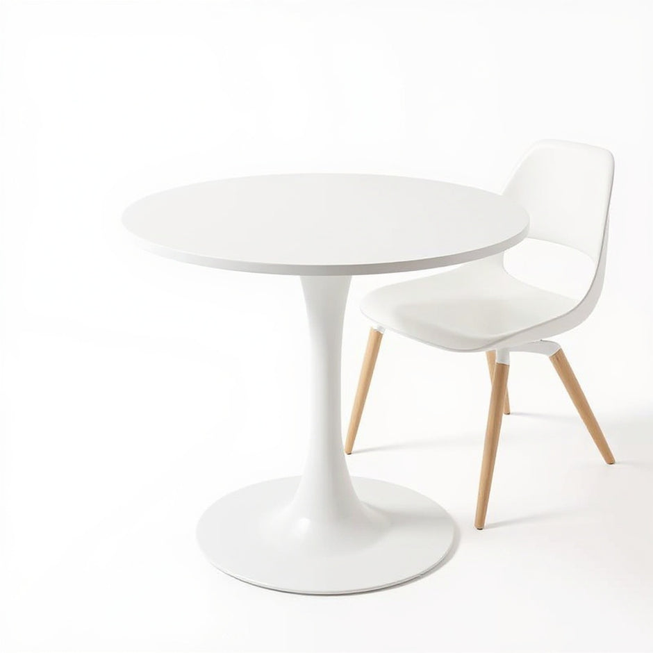 Round White Tulip Dining Table – 31.5