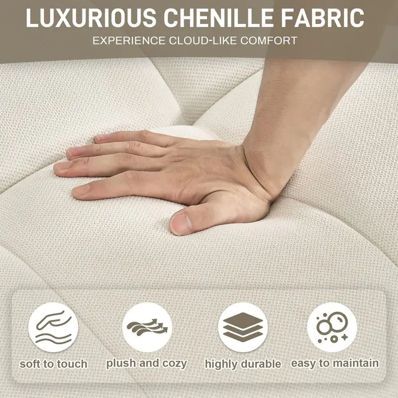 Modern Modular Sectional Sofa with Chaise – White & Black | Left & Right Configurations