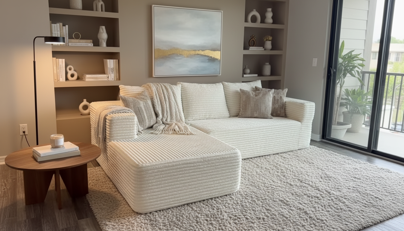 Modern L-Shaped Sectional Sofa with Chaise