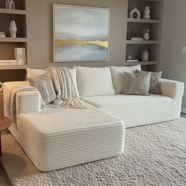 Modern L-Shaped Sectional Sofa with Chaise