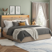 Smart Upholstered Storage Bed with LED Lights & Charging Station