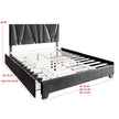 Modern Velvet Storage Bed with Drawers – Queen Size