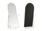 Arched Full Length Mirror – Black & Gold, Wall Mounted / Free Standing