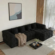 Modern Modular Sectional Sofa with Chaise – White & Black | Left & Right Configurations