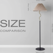 Elegant Floor Lamp with Rotatable Pleated Lampshade