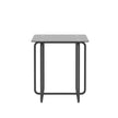 Modern Square Glass Side Table – Clear Glass or Black Glass – Metal Frame Accent Table