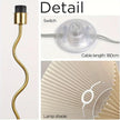 Elegant Floor Lamp with Rotatable Pleated Lampshade