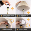 Elegant Floor Lamp with Rotatable Pleated Lampshade